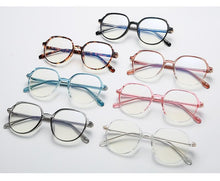 将图片加载到图库查看器，Round Frames Anti-Blue Light Optical Frame Glasses Eyewear Reading Glasses Blue Light Blocking Glasses Women And Men Retro Half Frame Anti Eyestrain Computer Gaming Glasses
