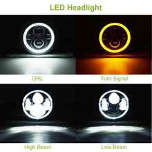 Load image into Gallery viewer, Round LED Headlight Halo Angel Eyes for Jeep Wrangler
