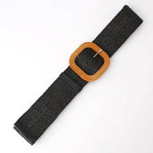 Load image into Gallery viewer, Round Women Waist Belt Classic Wooden Buckle Casual Style Buckle Simple Lightweight Waist Dress Band
