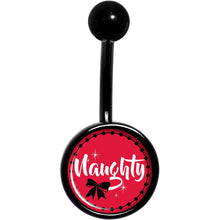 Load image into Gallery viewer, Naughty Holiday Black Belly Ring
