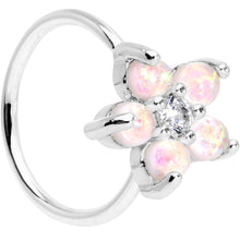 将图片加载到图库查看器，20G Clear CZ White Faux Opal Seamless Circular Ring
