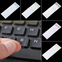 Load image into Gallery viewer, Russian Letters Transparent PVC Keyboard Stickers Waterproof Self-adhesive Multicolor Cover Sticker Keyboard Protector Stickers
