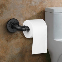 Load image into Gallery viewer, Rustic Industrial Pipe Toilet Paper Holder Heavy Duty Industrial Pipe Style Toilet Paper Holder Vintage Wall Mounted Kit Vintage Rustic Iron Farmhouse Style Roll Tissue Wall Mount Paper Holder Towel Racks With Hardware For Bathroom Kitchen Bedroom
