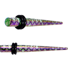 Load image into Gallery viewer, Rainbow Acrylic Mermaid Scale Straight Taper Set 14G to 12mm
