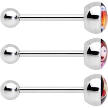Load image into Gallery viewer, 5/8 Licensed Party Pizza Beers Sassy Girl emoji Tongue Ring Set of 3
