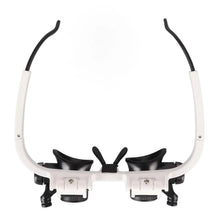 Load image into Gallery viewer, 2-LED Head-Mounted Magnifier Glasses – 8x/15x/23x with Repair Light
