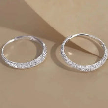 将图片加载到图库查看器，S925 Sterling Silver Sparkling Starry River Hoop Earrings
