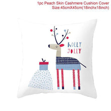 Load image into Gallery viewer, Santa Claus Cushion Cover Merry Christmas Christmas Deer Santa Claus Merry Christmas Decorative Sofa Throw Pillow Decorations For Home Christmas Ornament
