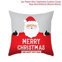 Load image into Gallery viewer, Santa Claus Cushion Cover Merry Christmas Christmas Deer Santa Claus Merry Christmas Decorative Sofa Throw Pillow Decorations For Home Christmas Ornament
