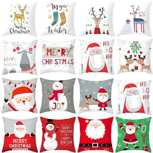 Load image into Gallery viewer, Santa Claus Cushion Cover Merry Christmas Christmas Deer Santa Claus Merry Christmas Decorative Sofa Throw Pillow Decorations For Home Christmas Ornament
