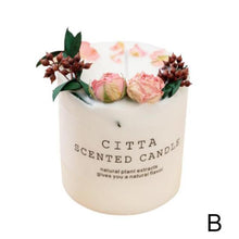 将图片加载到图库查看器，Scented Candle Gift Box With Tray Cover Soy Wax Candle New Year Gift Creative Glass Romantic Scented Candle  Balancing Healing Candle Natural Soy Wax White Natural Scented Purifying Candle for Aromatherapy
