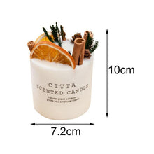 将图片加载到图库查看器，Scented Candle Gift Box With Tray Cover Soy Wax Candle New Year Gift Creative Glass Romantic Scented Candle  Balancing Healing Candle Natural Soy Wax White Natural Scented Purifying Candle for Aromatherapy
