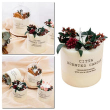 将图片加载到图库查看器，Scented Candle Gift Box With Tray Cover Soy Wax Candle New Year Gift Creative Glass Romantic Scented Candle  Balancing Healing Candle Natural Soy Wax White Natural Scented Purifying Candle for Aromatherapy
