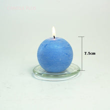 Load image into Gallery viewer, Scented Candles Soy Wax Coconut Oil Smokeless Blue Pillar Candles Smokeless Clean Burning Décor for Home Wedding Church Events
