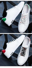 将图片加载到图库查看器，School Casual Leather Mens Sneakers Fashion Flat Outdoor Sneakers Classic Sports Flat Low Top Sneaker Lace-up Fashion Walking Jogging Non Slip Athletic Comfortable Mens Sneakers
