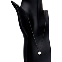 Load image into Gallery viewer, Gunmetal Plated Chain Crown Necklace Created with Crystals
