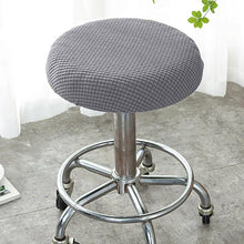 将图片加载到图库查看器，Seat Chair Slipcover Thickened Round Chair Cover Bar Stool Cover Elastic Stretchable Polyester Round Washable Stool Cushion Home Jacquard Bar Stool Covers Stretch Round Chair Seat Cover Chair Seat Slipcovers
