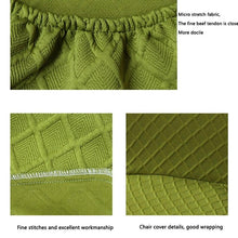 将图片加载到图库查看器，Seat Covers for Dining Room Chairs Stretch Round Home Seat Cover Jacquard Spandex Slipcovers Protector Case Chair Cover Stretch for Kitchen Hotel Banquet Stool Cover
