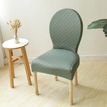 将图片加载到图库查看器，Seat Covers for Dining Room Chairs Stretch Round Home Seat Cover Jacquard Spandex Slipcovers Protector Case Chair Cover Stretch for Kitchen Hotel Banquet Stool Cover
