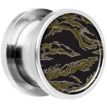 Load image into Gallery viewer, Tiger Camo Print Steel Screw Fit Plug Set 1/2

