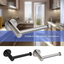 Load image into Gallery viewer, Self-Adhesive Stainless Steel Toilet Roll Paper Holder Organizers Bar Towel Ring Rail Rack Non-Drilling Toilet Accessories Toilet Paper Holder Wall Mounted Stainless Steel Toilet Roll Holder Brushed Nickel Toilet Tissue Holder For Bathroom
