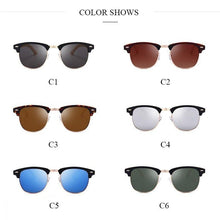 Load image into Gallery viewer, Semi Rimless Frame Driving Sunglasses Men Black Business Design Sun Glasses Stylish Cool Polarized Sunglasses For Men  Retro Frame New Driving Sunglasses Outdoor Round Shaped Elegant Shades  Comfortable Eyewear
