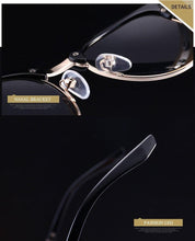 Load image into Gallery viewer, Semi Rimless Frame Driving Sunglasses Men Black Business Design Sun Glasses Stylish Cool Polarized Sunglasses For Men  Retro Frame New Driving Sunglasses Outdoor Round Shaped Elegant Shades  Comfortable Eyewear
