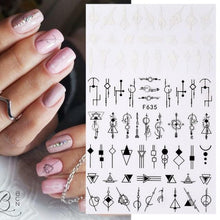 Load image into Gallery viewer, Sexy Lady Shaped 3D Nail Stickers Character Face Image Leaves Flower Decals Slider Black White Nail Art Decoration Manicure Decoration Nail Art Supplies 3D Self-Adhesive Nail Decals Designer Nail Stickers for Acrylic Nails
