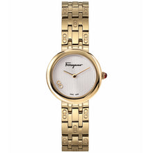 将图片加载到图库查看器，Salvatore Ferragamo Women's Gold Steel Silver Dial
