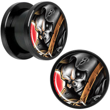 Load image into Gallery viewer, Wake the Dead Grim Reaper Halloween Black Anodized Plug Set 5mm to 16mm
