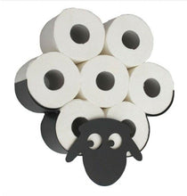 Load image into Gallery viewer, Sheep Toilet Paper Roll Holder Bathroom Wall Mounted Loo Rolls Storage Metal Rack Mount Hold Up 7 Rolls Novelty Animal Decorative Toilet Paper Holders Tissue Paper Storage Stand Wall Mount Iron Tissue Basket Sheep Art Decoration Bathroom House Office
