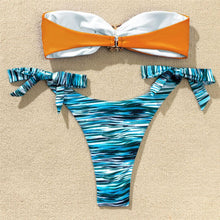 将图片加载到图库查看器，Shiny Rhinestone Strapless Bikini Female Women 2PCS Shiny Diamond Bikini Set Bra Swimsuit  Bathing Suit Swimsuit Women Swimwear Two-pieces Luxury Bikini Set Bather Bathing Suit Swimwear
