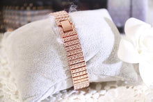 将图片加载到图库查看器，Shiny Women Watches Luxury Small Dial Rose Gold Watches Ladies Stainless Steel Iced Out Watch With Quartz Movement Crystal Rhinestone Diamond Watches For Women Stainless Steel Elegant Women Wristwatch
