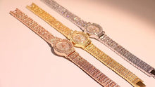 将图片加载到图库查看器，Shiny Women Watches Luxury Small Dial Rose Gold Watches Ladies Stainless Steel Iced Out Watch With Quartz Movement Crystal Rhinestone Diamond Watches For Women Stainless Steel Elegant Women Wristwatch
