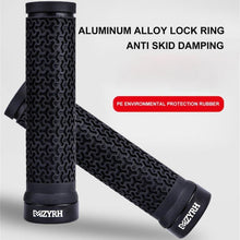 将图片加载到图库查看器，Shock Absorption Mountain Road Cycling Bike Bicycle Handlebar Cover Grips Smooth Soft Rubber Anti-slip Handle Grip Lock Bar End Premium Bike Handlebar Grips Single Lock-on Bike Grips Professional Mountain Bicycle Handlebar Locking Grips
