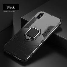 将图片加载到图库查看器，Shockproof Armor Case For iPhone XR iPhone X Xs Xs Max Stand Holder Ring Phone Cover for iPhone 6 6S 6PLUS 7 8 plus  Slim Durable Soft Anti-Scratch 360 Degree Rotating Ring Holder Kickstand Protective With Magnetic Case
