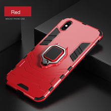 将图片加载到图库查看器，Shockproof Armor Case For iPhone XR iPhone X Xs Xs Max Stand Holder Ring Phone Cover for iPhone 6 6S 6PLUS 7 8 plus  Slim Durable Soft Anti-Scratch 360 Degree Rotating Ring Holder Kickstand Protective With Magnetic Case
