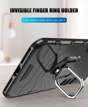将图片加载到图库查看器，Shockproof Armor Case For iPhone XR iPhone X Xs Xs Max Stand Holder Ring Phone Cover for iPhone 6 6S 6PLUS 7 8 plus  Slim Durable Soft Anti-Scratch 360 Degree Rotating Ring Holder Kickstand Protective With Magnetic Case
