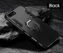 将图片加载到图库查看器，Shockproof Armor Case For iPhone XR iPhone X Xs Xs Max Stand Holder Ring Phone Cover for iPhone 6 6S 6PLUS 7 8 plus  Slim Durable Soft Anti-Scratch 360 Degree Rotating Ring Holder Kickstand Protective With Magnetic Case
