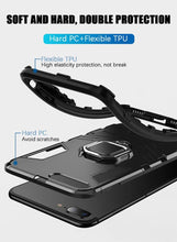 将图片加载到图库查看器，Shockproof Armor Case For iPhone XR iPhone X Xs Xs Max Stand Holder Ring Phone Cover for iPhone 6 6S 6PLUS 7 8 plus  Slim Durable Soft Anti-Scratch 360 Degree Rotating Ring Holder Kickstand Protective With Magnetic Case
