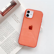 Load image into Gallery viewer, Shockproof Bumper Cover Anti-Scratch Protective Slim Thin Phone Case for iPhone Candy Color Transparent Silicone Phone Case For iPhone 14 12 13 Mini 14 Pro Max Clear Soft Cover
