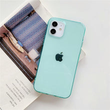 Load image into Gallery viewer, Shockproof Bumper Cover Anti-Scratch Protective Slim Thin Phone Case for iPhone Candy Color Transparent Silicone Phone Case For iPhone 14 12 13 Mini 14 Pro Max Clear Soft Cover
