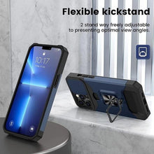Load image into Gallery viewer, Shockproof Camera Cover &amp; Kickstand  Heavy Duty Protective Case Suitable For iPhone 14 Pro Max Card Push Anti-fall Mobile Phone Case iPhone 13 12 11 Pro Max Ring Protective Cover
