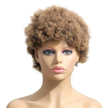 Load image into Gallery viewer, Short Afro Curly Human Hair Full Machine Wigs for Women 150% Density Short Hair Pixie Cut Wig Remy Human Hair Afro Wig For Black Women Gifts for Girlfriends
