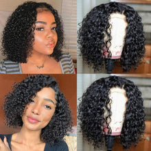 Load image into Gallery viewer, Short Curly Bob Brazilian Human Hair Wigs Lace Frontal Closure Deep Wave Wigs For Black Women Lace Front Human Hair Wigs For Black Women Gifts for Girlfriends
