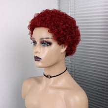 Load image into Gallery viewer, Short Curly Hair Wigs Pixie Cut Brazilian Human Hair For Black Women Natural Black 150% Density Glueless Afro Kinky Curly Human Hair Wig For Black Women Gifts for Girlfriends
