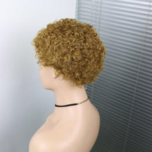 Load image into Gallery viewer, Short Curly Hair Wigs Pixie Cut Brazilian Human Hair For Black Women Natural Black 150% Density Glueless Afro Kinky Curly Human Hair Wig For Black Women Gifts for Girlfriends
