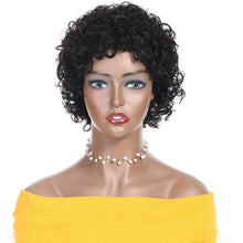 将图片加载到图库查看器，Short Pixie Cut Wig Bob Curly Human Hair Wig Brazilian Hair Wigs for Women Pre Plucked with Baby Hair Non Lace Human Hair Wigs For Black Women Gifts for Girlfriends

