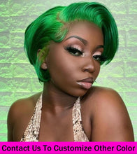 Load image into Gallery viewer, Short Pixie Cut Wig Transparent Lace Human Hair Wigs For Women Straight Frontal Wig Side Part Bob Wig Short Lace Part Wigs For Black Women Gifts for Girlfriends
