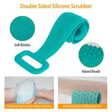 将图片加载到图库查看器，Silicone Back Scrubber Belt for Shower Exfoliating Foaming Body
